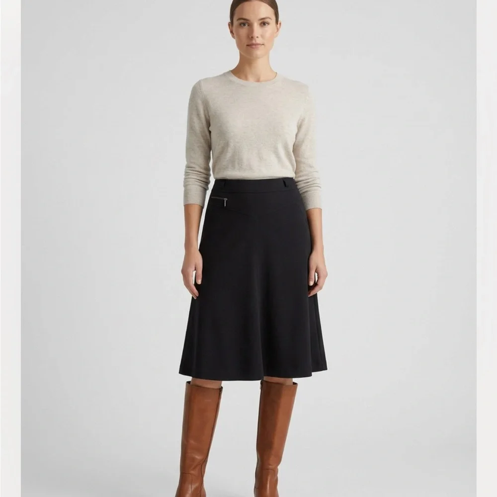 Worthington Skirt size 10 black, 28” L New w tag